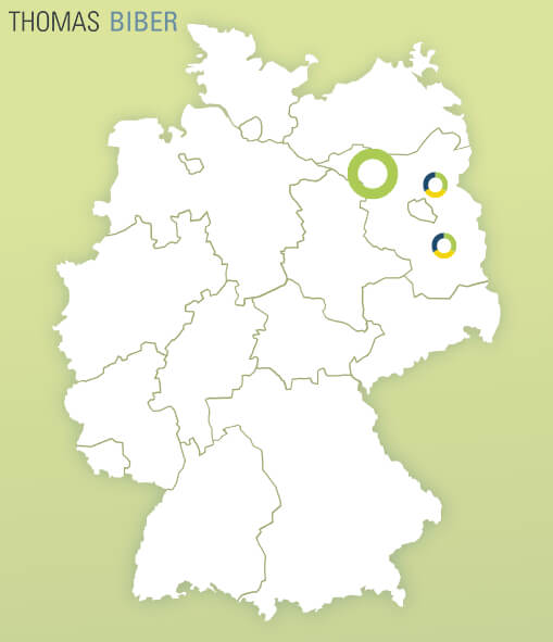 Karte mit SAP Jobs in Brandenburg