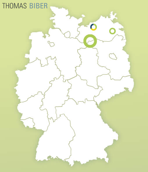 Karte mit SAP Jobs in Mecklenburg-Vorpommern
